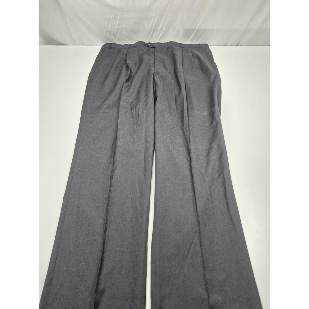 VTG John Alexander Dress Pants Mens 46x36 Gray Wool Pleated Big Tall USA